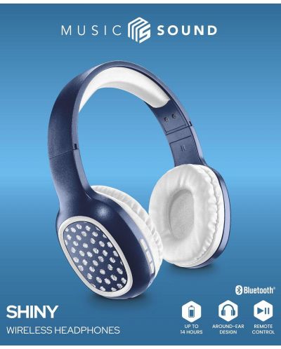Bežične slušalice Cellularline - MS Basic Shiny Pois, plave - 3
